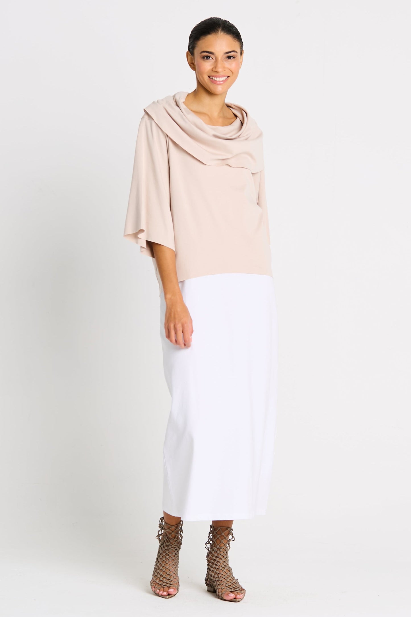 Pima Cotton Jackie O Top - Putty - Shaketea