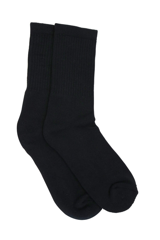 3/4 Crew Black Bamboo Viscose Socks - Shaketea