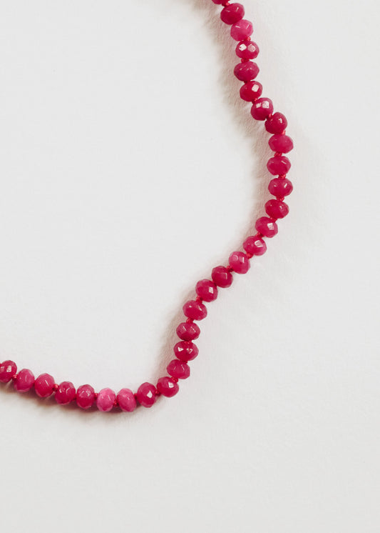Pink Jade + 14k Gold Filled Toggle || Gemstone Bracelet or Anklet