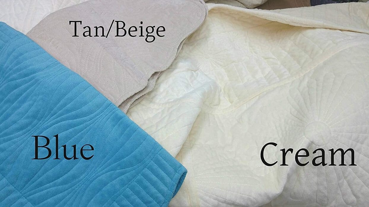 Tache Super Soft Tan Beige Scalloped Coral Reef Quilted Fleece Bedspread Set (DXJ109013-1)