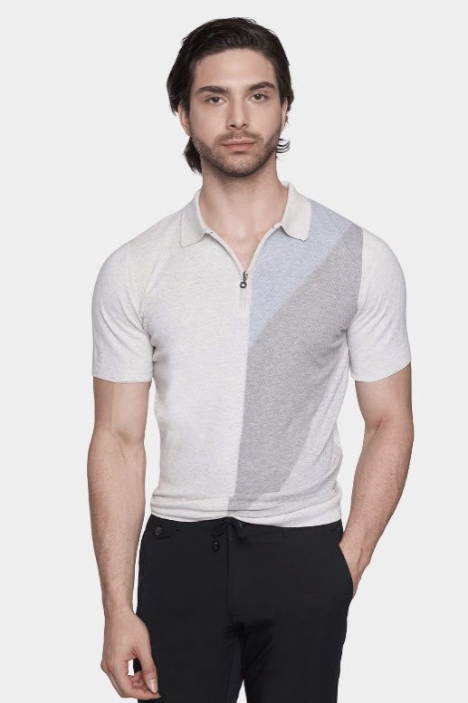 The Mercerized Cotton Polo (Blued Gray) - Shaketea