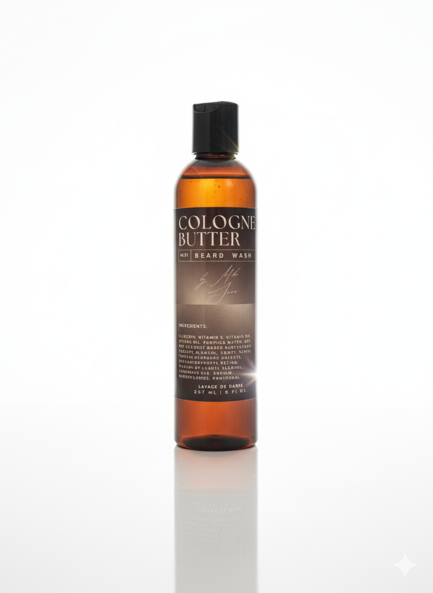 Cologne Butter Unscented Beard Wash for Men | Gentle Beard Cleanser for Daily Grooming & Hydration & Moisturizing