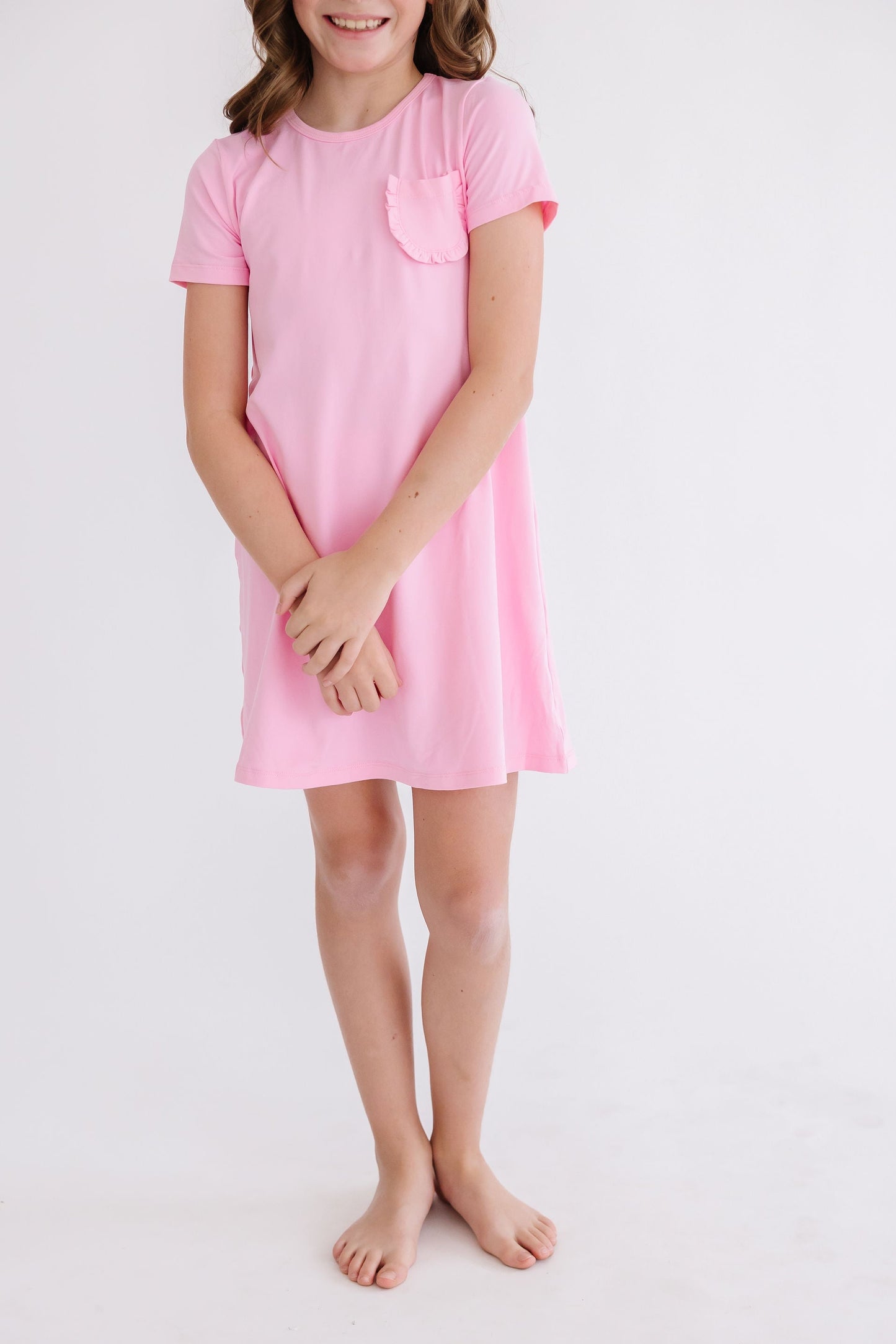 Bubblegum Pink T-Shirt Dress - Shaketea