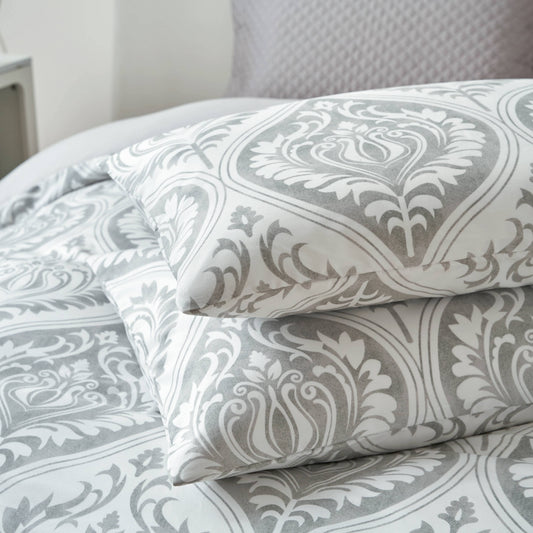 Tache Dreamy Moon Sky Ogee Damask Heather Gray White Pillowcases (TB300)