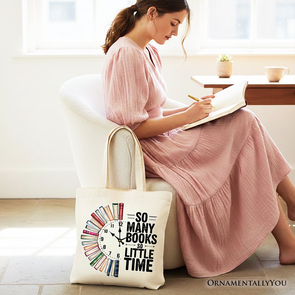 So Many Books So Little Time Tote Bag, Funny Book Lover Gift Shopper - Shaketea