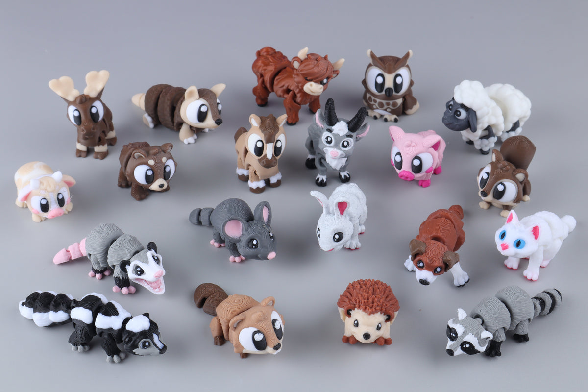 Mini Forest, Farm & Home Animal Fidget Toy Pack (20 items) - Shaketea