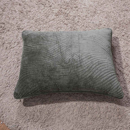 Tache Velvet Dreams Dark Taupe Plush Waves Pillow Sham (JHW-852BR)