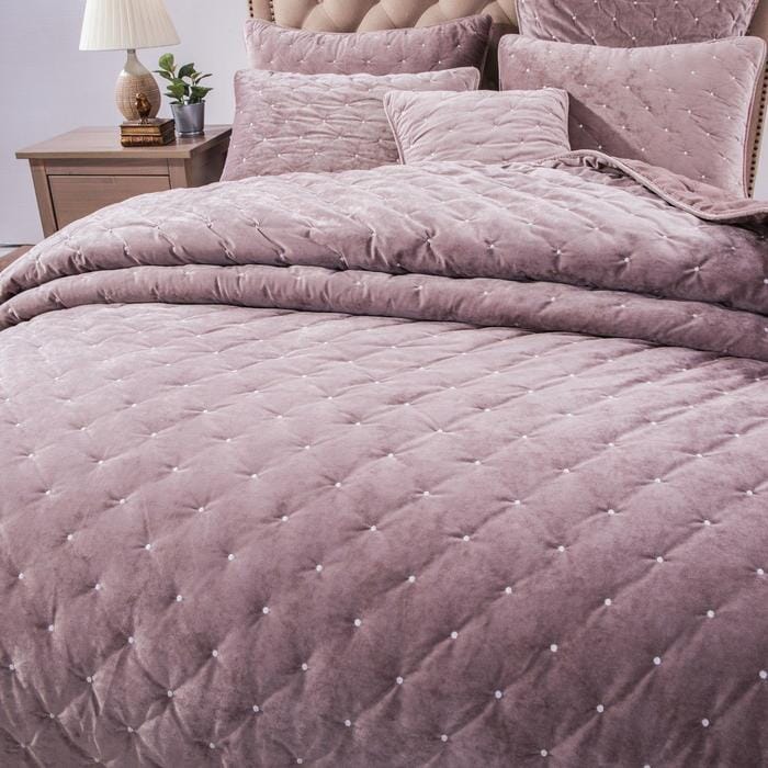 Tache Velvet Dreams Purple Mauve Plush Diamond Tufted Pillow Sham (JHW-853P)