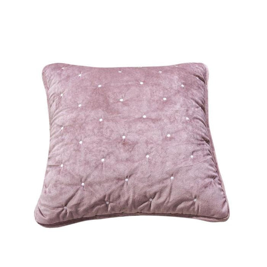Tache Velvet Dreams Purple Mauve Plush Diamond Tufted Cushion Covers / Euro Sham (JHW-853P)