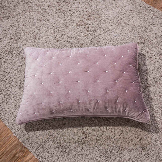 Tache Velvet Dreams Purple Mauve Plush Diamond Tufted Pillow Sham (JHW-853P)