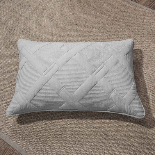 Tache Cotton Light Grey Silver Soothing Pastel Diamond Pillow Sham (JHW-862)