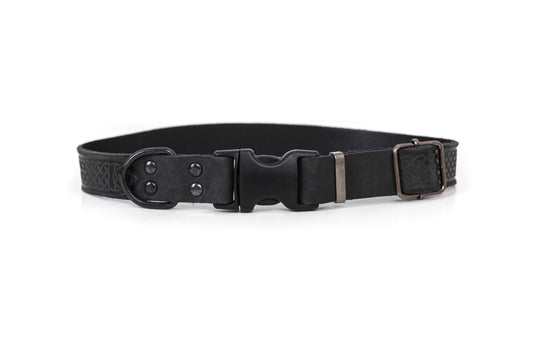Celtic Sport Quick-Release Leather Dog Collar