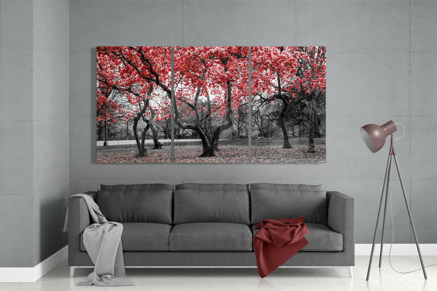 Spring Trees Mega Glass Wall Art