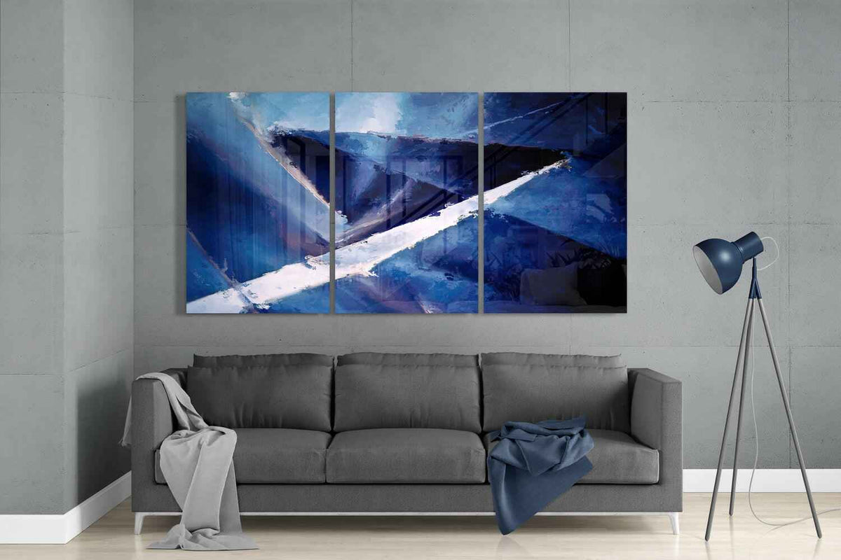 Sharp Blue Glass Wall Art