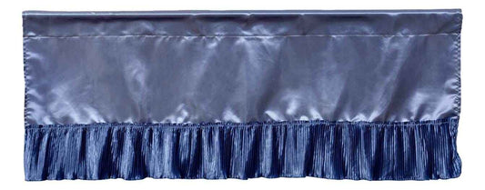 Tache Satin Ruffle Sweet Victorian Window Curtain Tailored Valance 18x52" Blue (MZ002)
