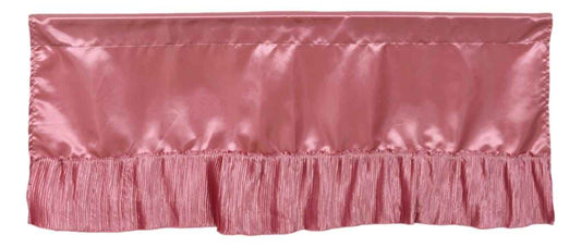 Tache Satin Ruffle Sweet Victorian Window Curtain Tailored Valance 18x52" Pink (MZ002)