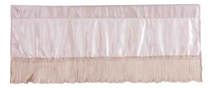 Tache Satin Ruffle Crème Beige Frosted Fields 18x52" Valance (MZ1051 / MZ002C)