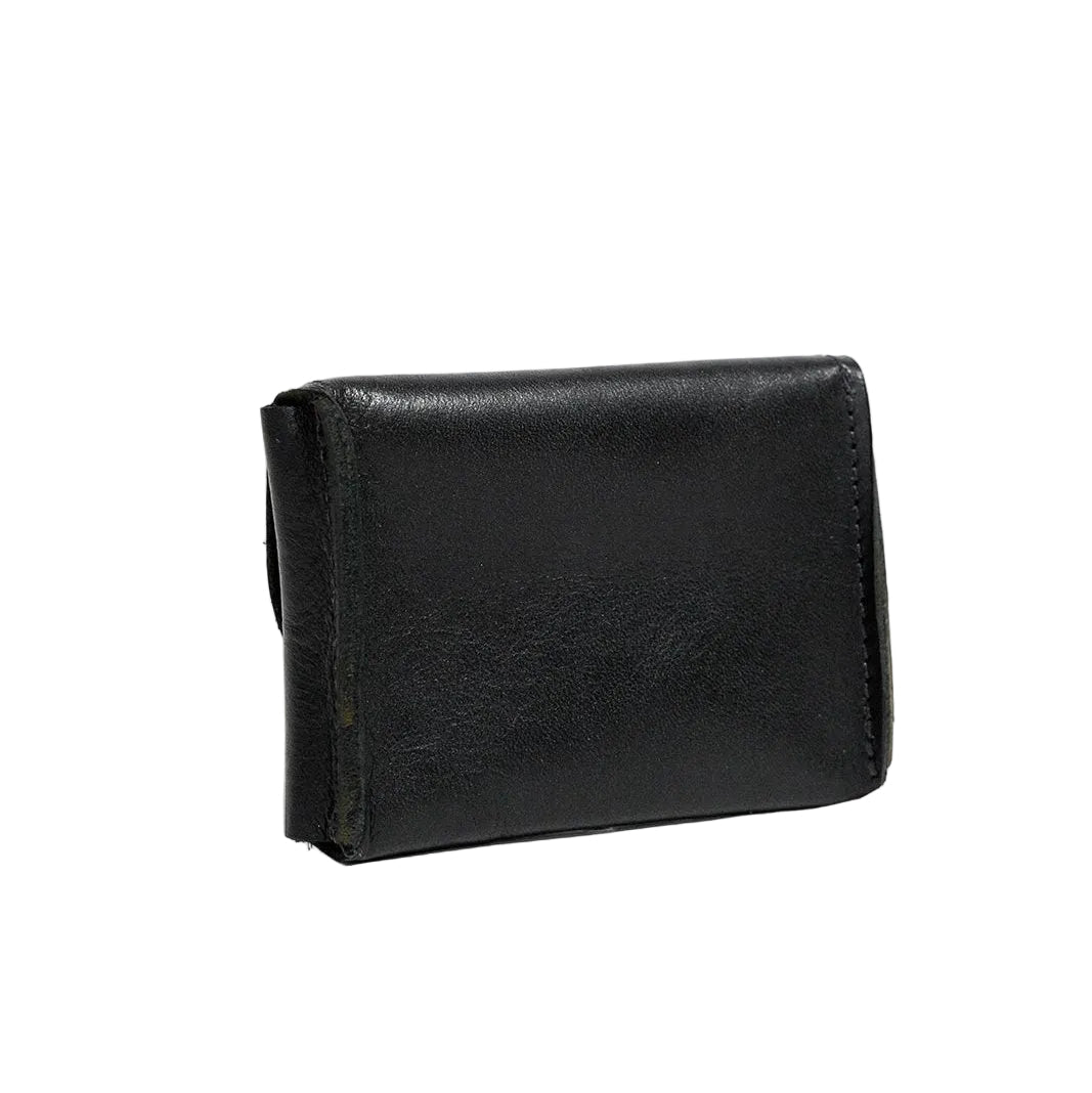 Ida Mini | Signature Black Leather Card Holder Wallet - Shaketea