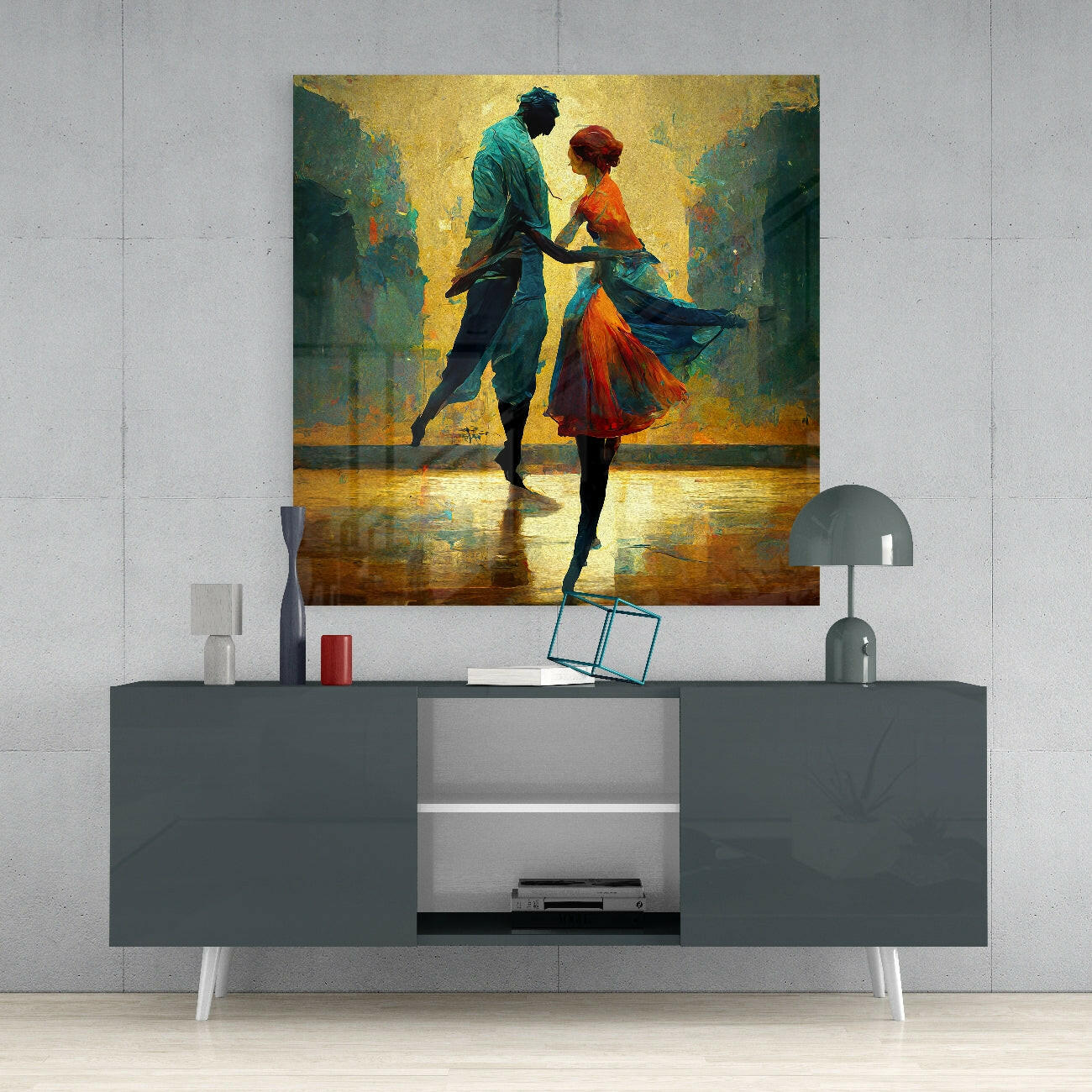 Dancing in the Rain Glass Wall Art || Designers Collection