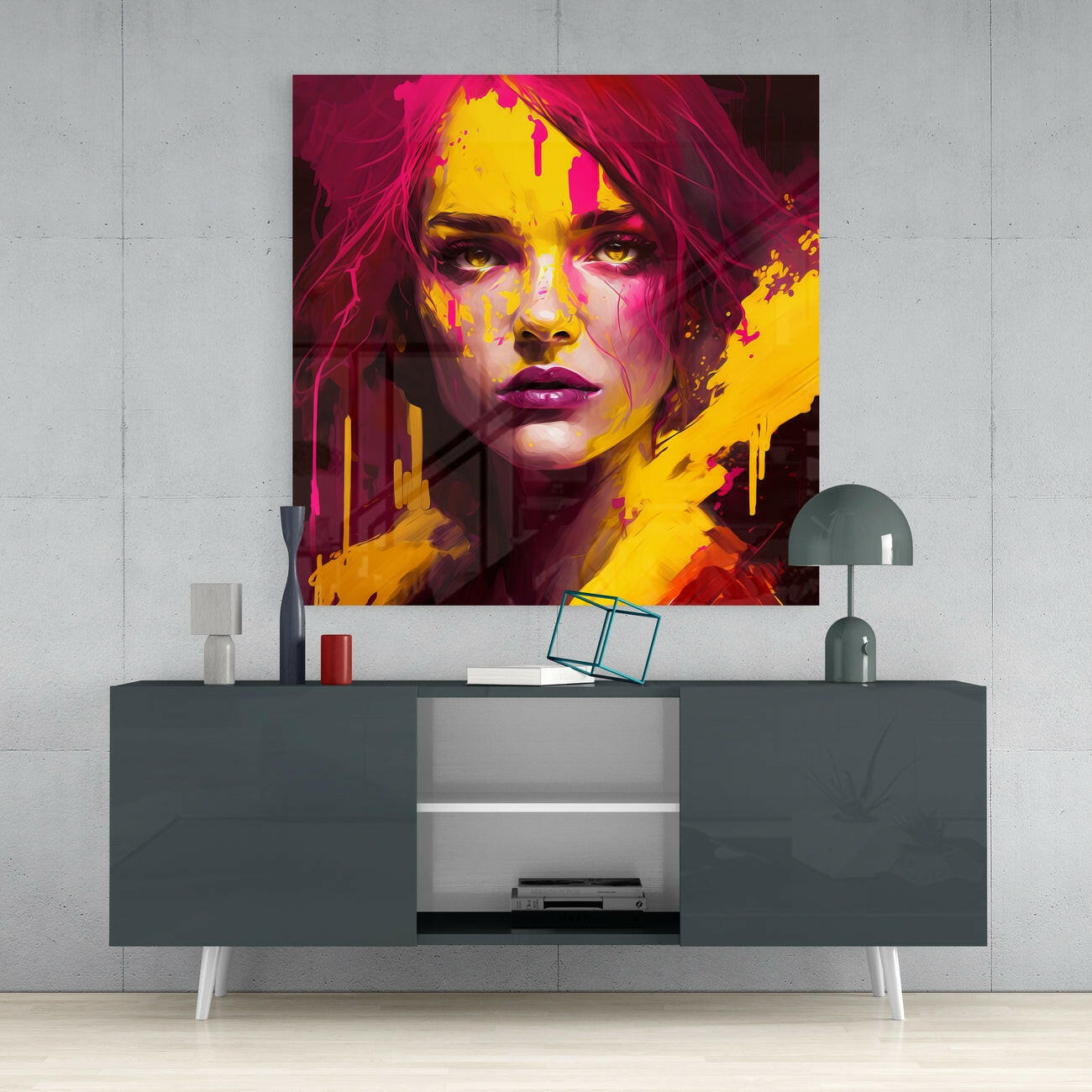 She Glass Wall Art || Designer Collection