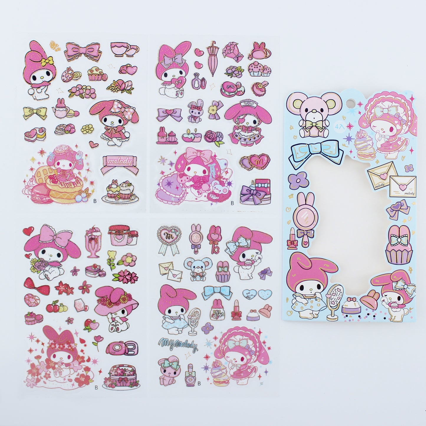 Kuromi or My Melody Sticker Set – 4 Kawaii Sanrio Sheets
