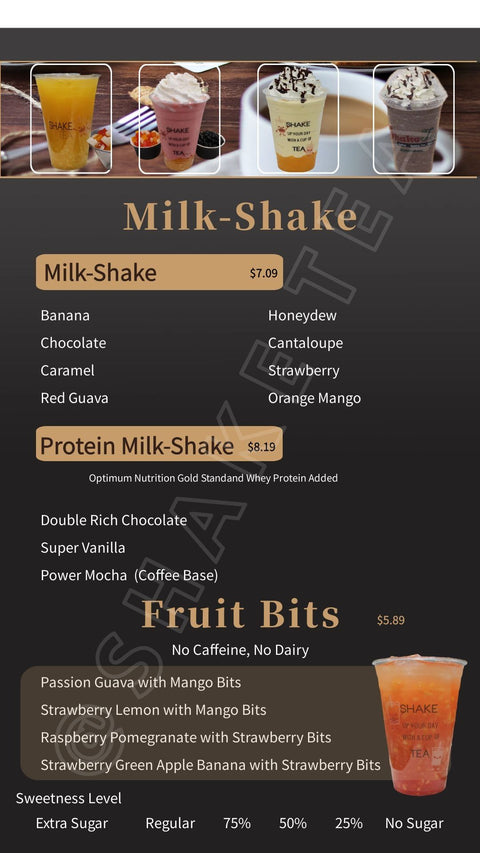 shake tea milkshake menu