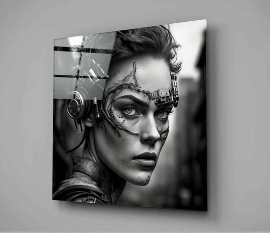 Woman Warrior Glass Wall Art || Designer Collection