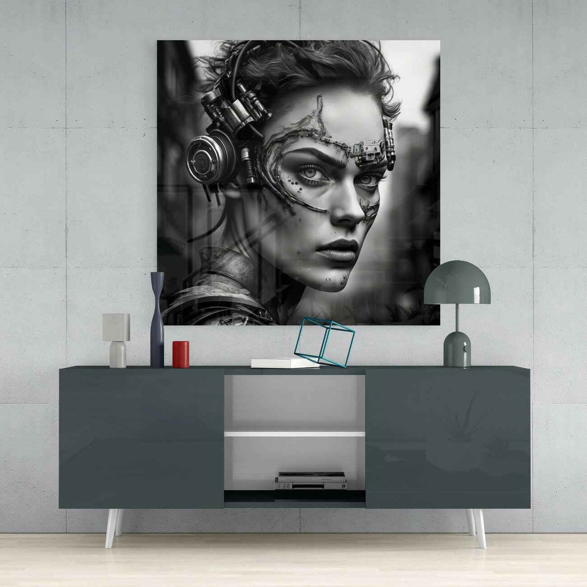 Woman Warrior Glass Wall Art || Designer Collection