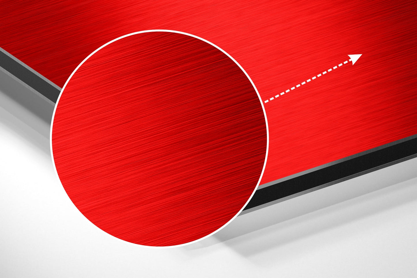 Red Panel White Text Keep It Simple Brushed Aluminum Dibond Wall Art