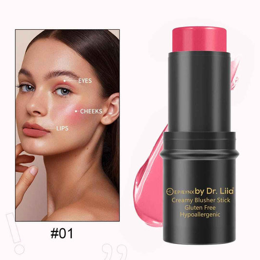 Cream Blush Stick for Mature Skin – Blends on Cheeks, Lips & Eyes Without Settling