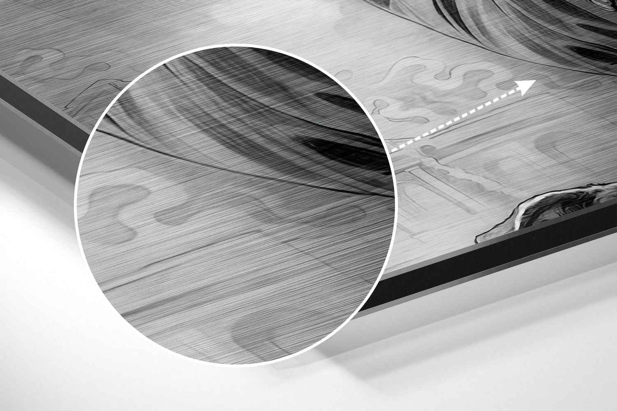 Monochrome Suited Marksman Aiming Brushed Aluminium Dibond Wall Art
