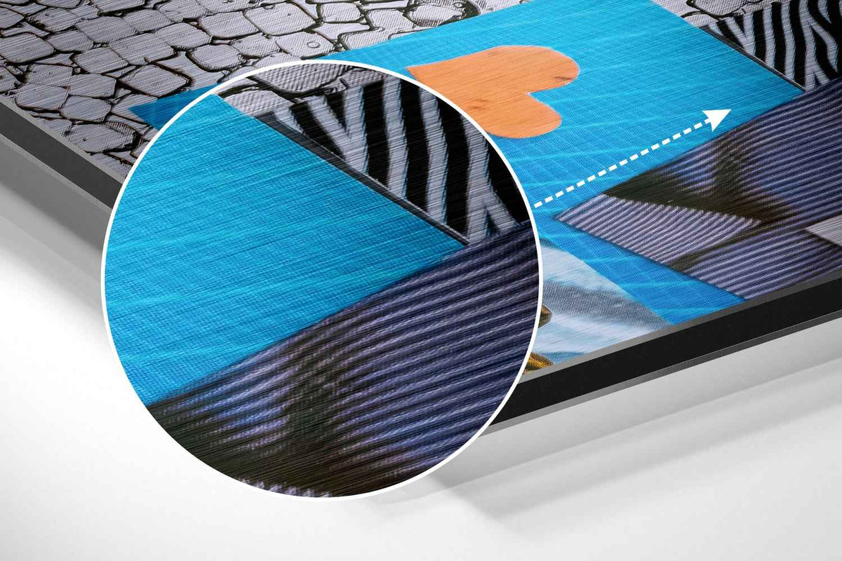 Patchwork Eyes Brushed Aluminium Dibond Wall Art