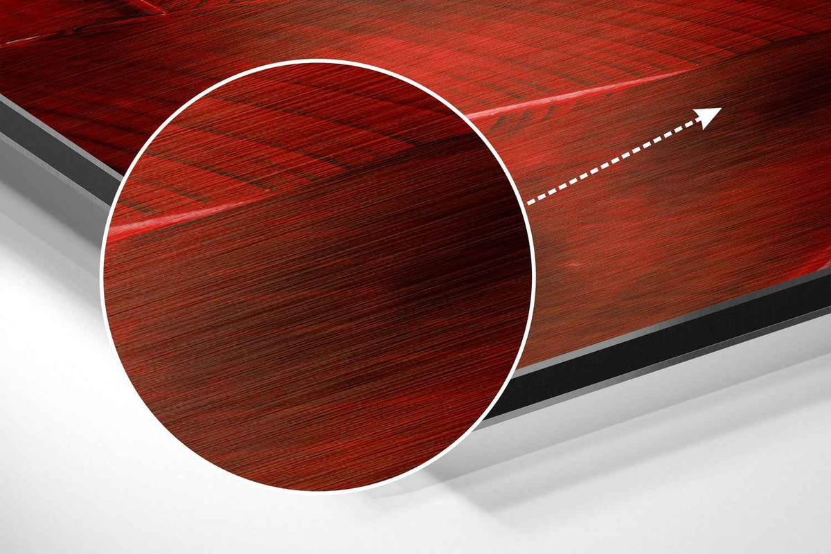 Leaves Brushed Aluminium Dibond Wall Art