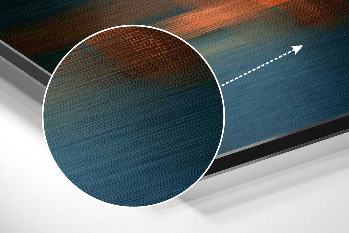 Abstract Silhouette Brushed Aluminium Dibond Wall Art