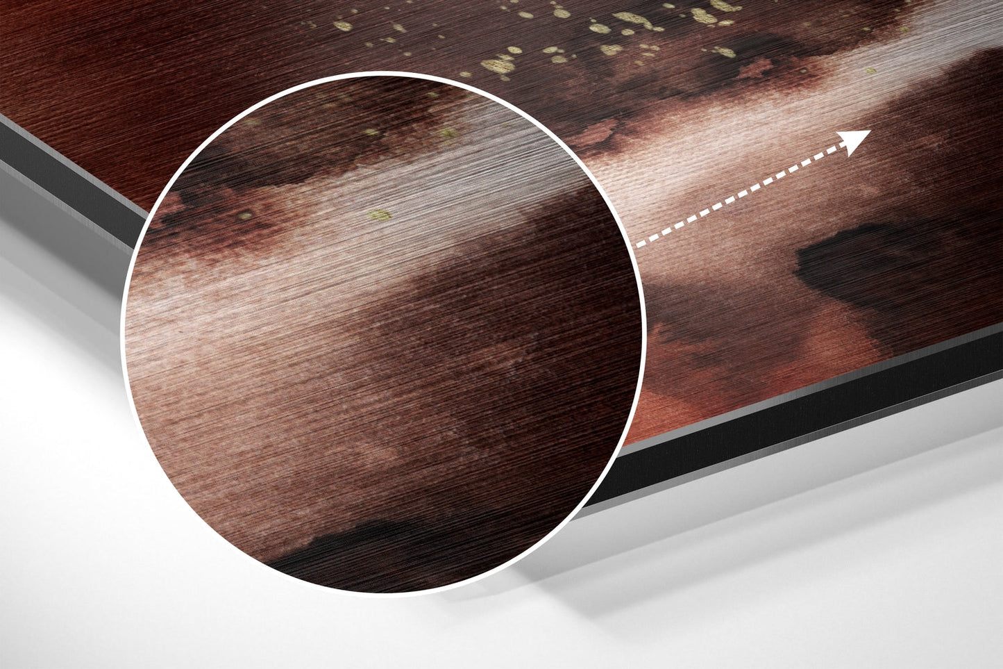 Abstract Brushed Aluminium Dibond Wall Art