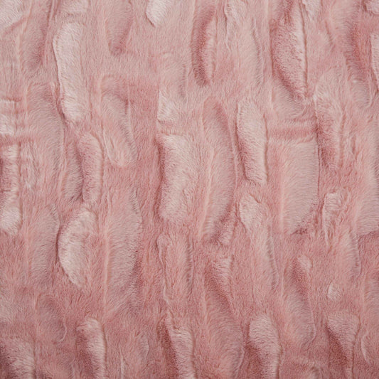 Tache Faux Fur Dusty Rose Gold Pink Throw Blanket (#7)