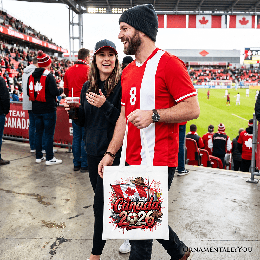 Canada 2026 Soccer Cup Global Championship Tote Bag, Fans Football Gift Shopper