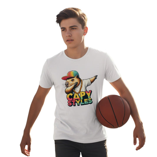 Capybara Graphic T Shirt Capy Styles Streetwear Tee Skating Casual