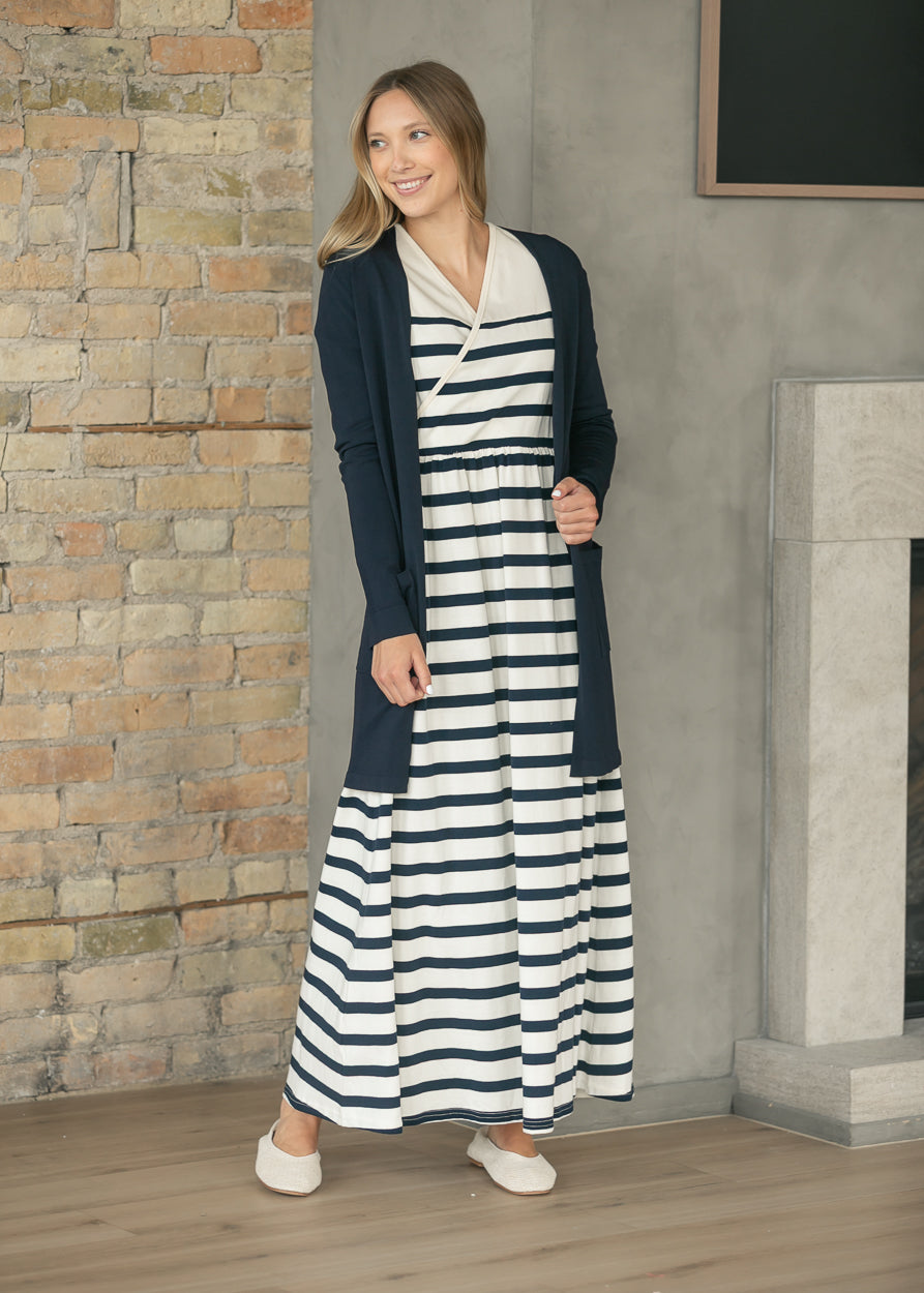 Celeste Striped Knit Maxi Dress - FINAL SALE - Shaketea