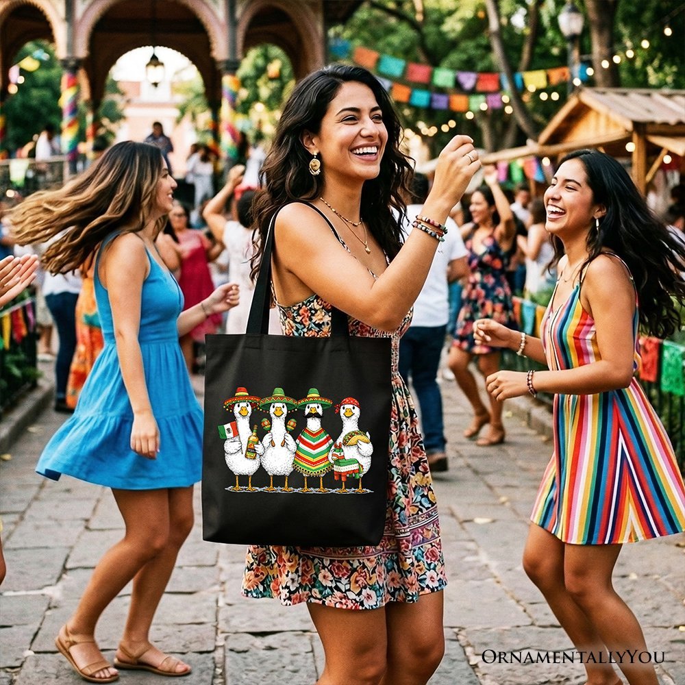 Cinco De Mayo Goose Mexican Tote Bag, Funny Fiesta Gift Shopper