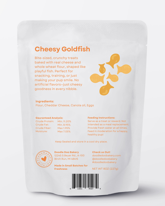 Homemade Dog Treats - Cheesy Goldfish 1/2lb 🐶 - Shaketea