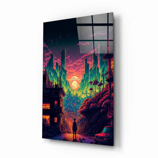 Walk to the New Life Glass Wall Art || Designers Collection