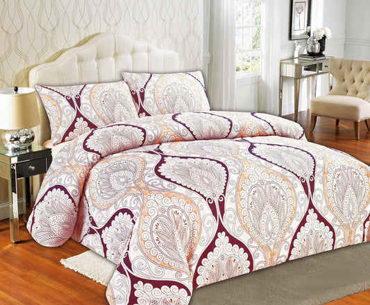 Tache Maroon Mandala Damask Duvet Cover Set Twin (2131)