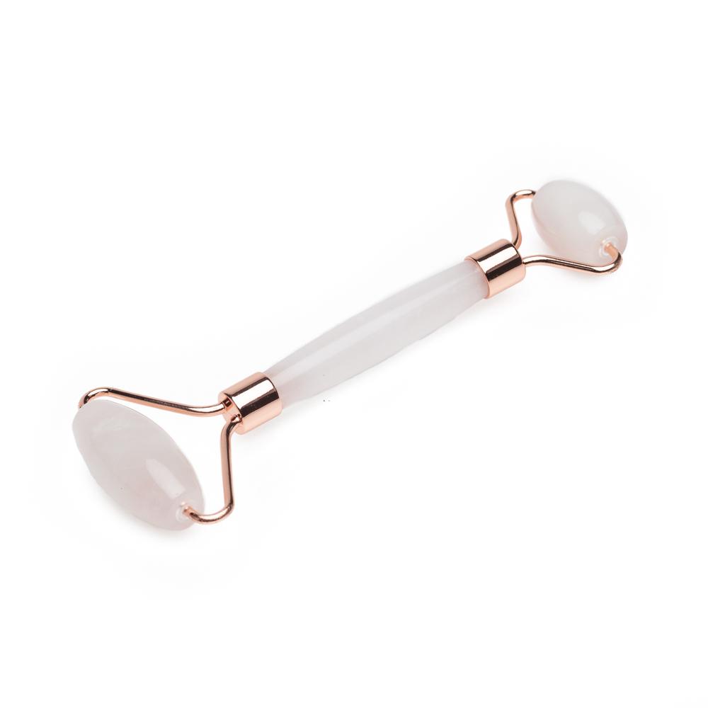 Rose Quartz Facial Roller for Puffiness – Dual-Ended Cooling Tool, Nothing to React To