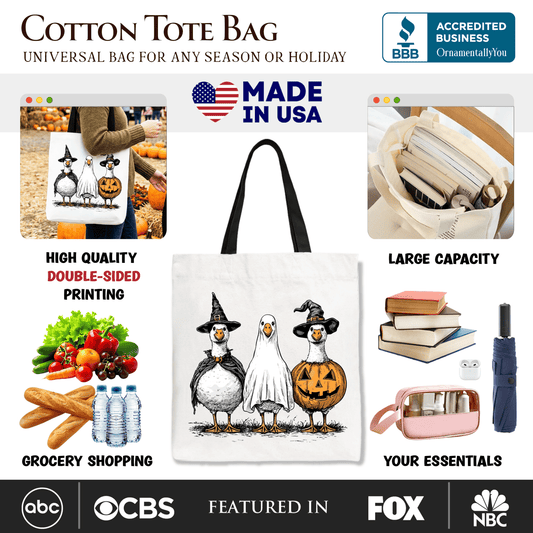 Haunting Honkers Goose Tote Bag, Funny Halloween Costumes Gift Shopper