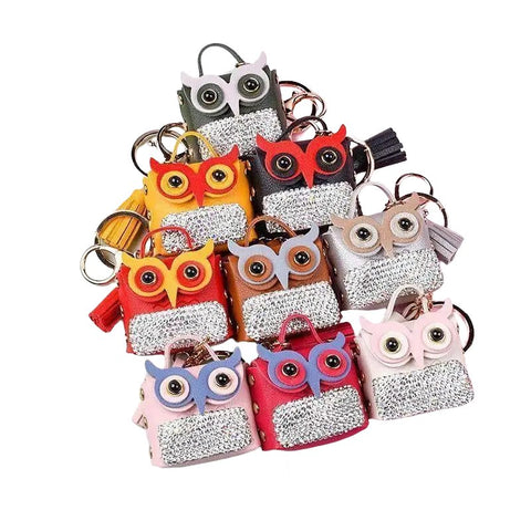 Keychain Owl Bag Pendant Mini Change Purse for Women Girls