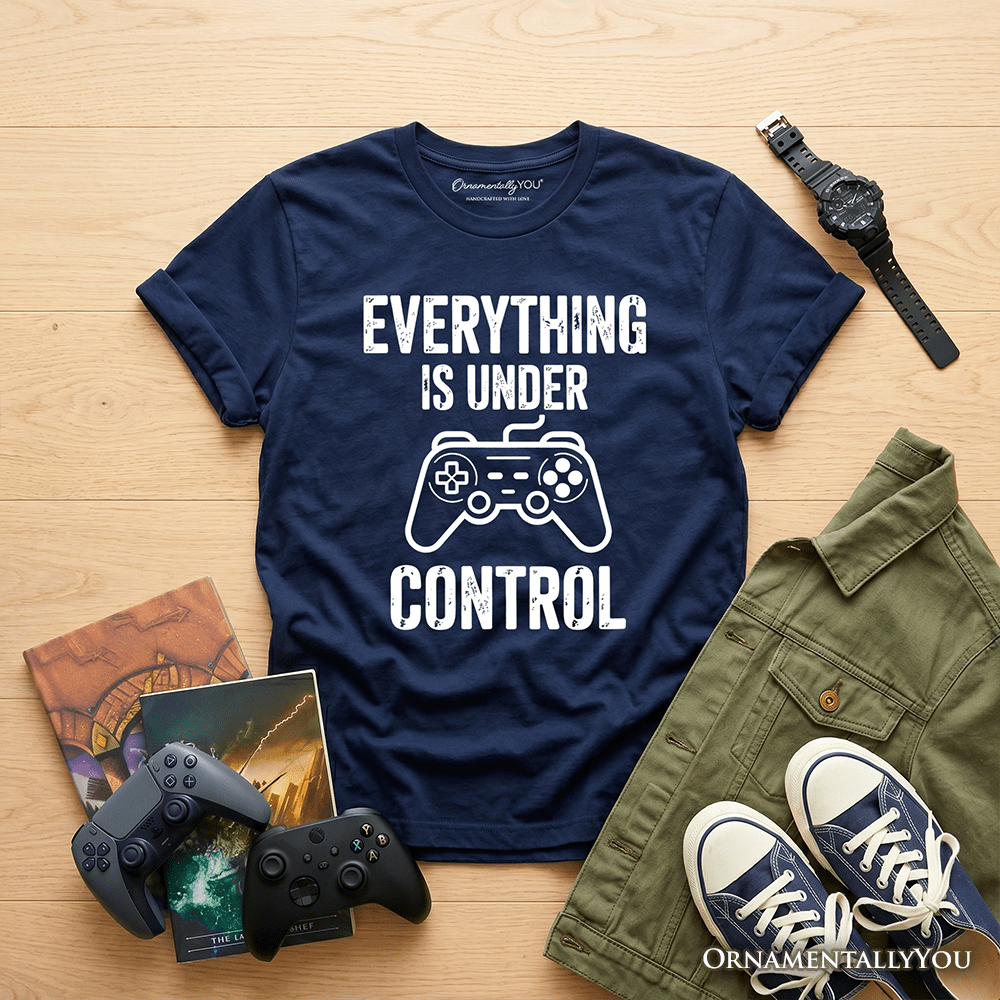 Kids Everything Is Under Control Gamer T-Shirt, Funny Youth Video Game Controller Tee