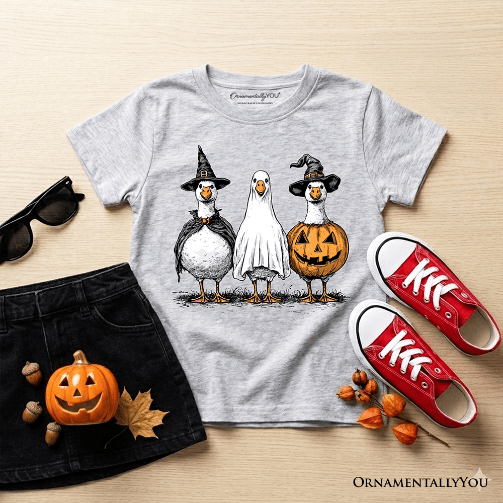 Kids Haunting Honkers Goose T-Shirt, Funny Halloween Costumes Tee for Youth