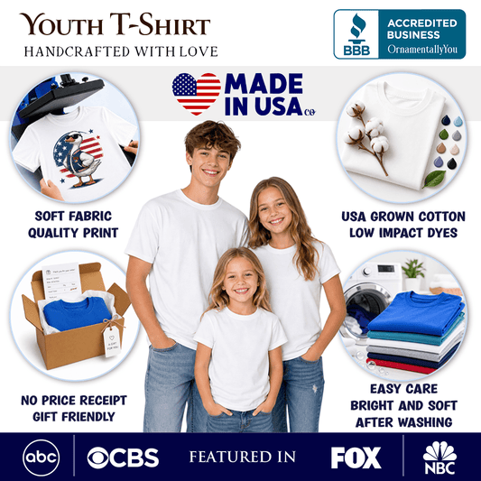 Kids Patriotic Patchwork USA T-Shirt, Quilted Map Youth Tee for American Fans