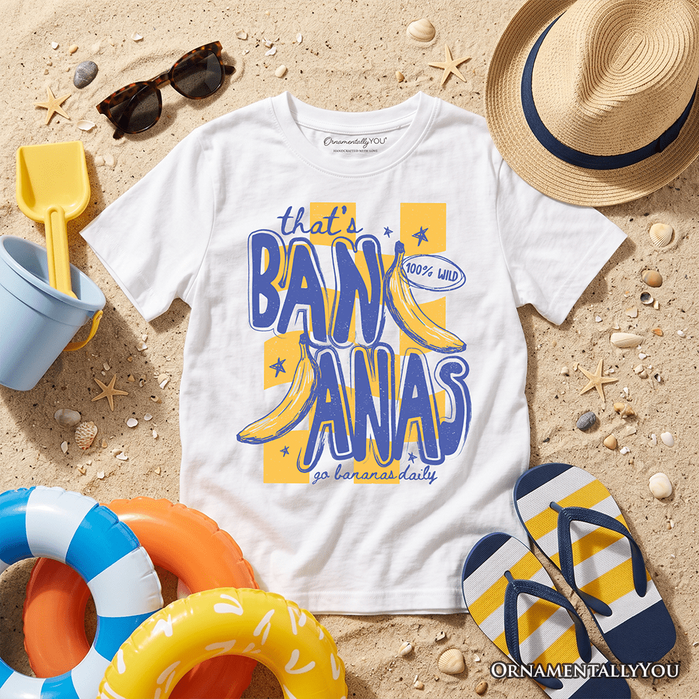 Kids That's Bananas Summer T-Shirt, Funny Tropical Fruit Youth Tee